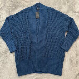 Torrid Blue Chunky Knit Open Cardigan Sweater Women's size 1 1X